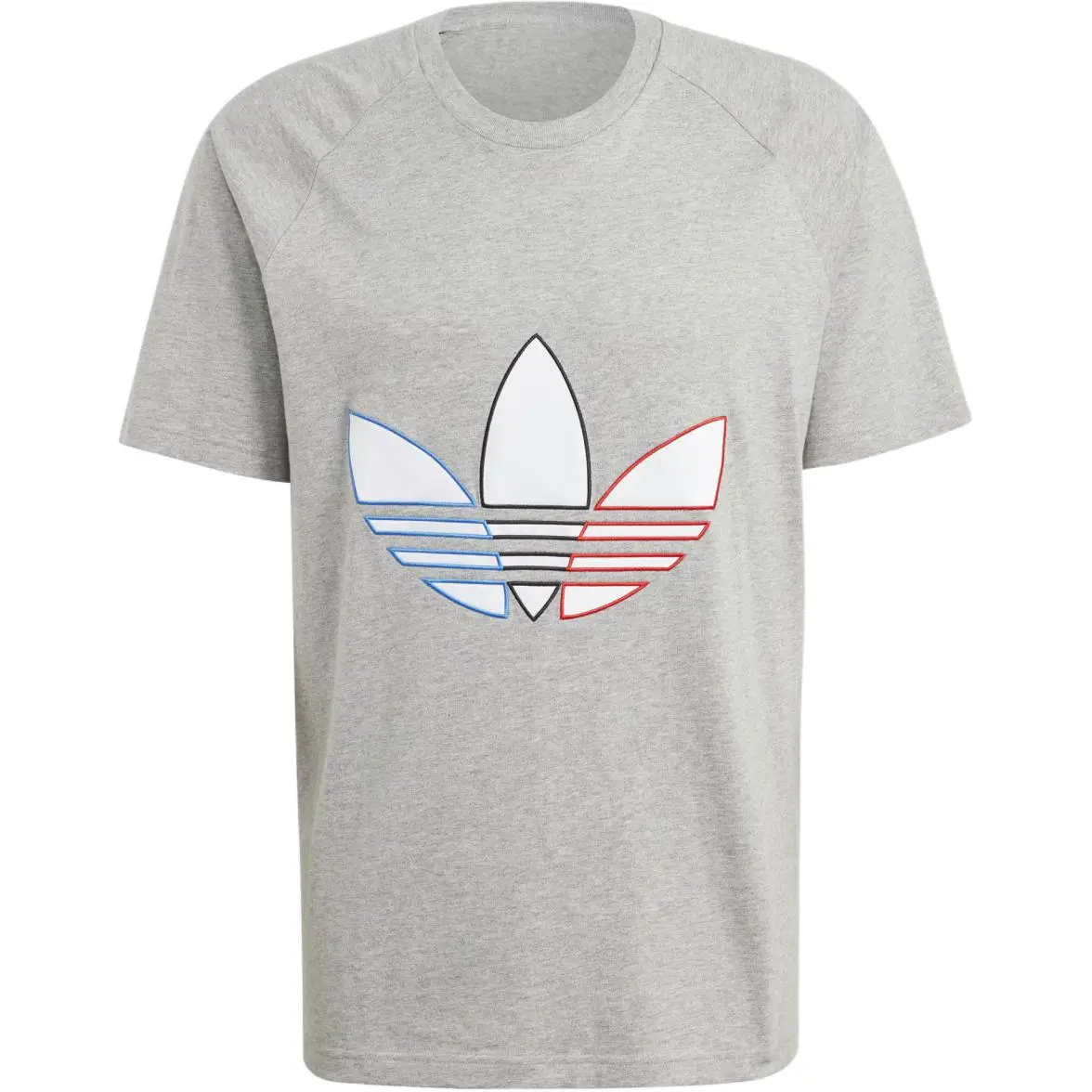Adidas T-Shirts Men's Gray Crew Neck Moderate Straight Fit