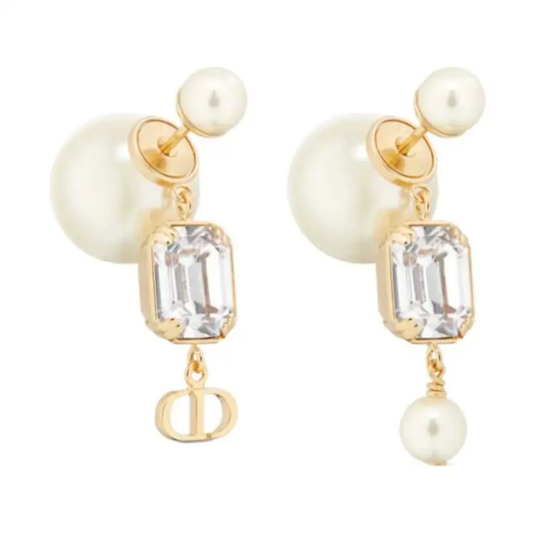 DIOR Metal Earrings Women's Gold