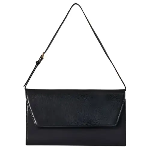 THE ROW Goatskin Evening Bag, One Shoulder Clutch Regular Women's Black