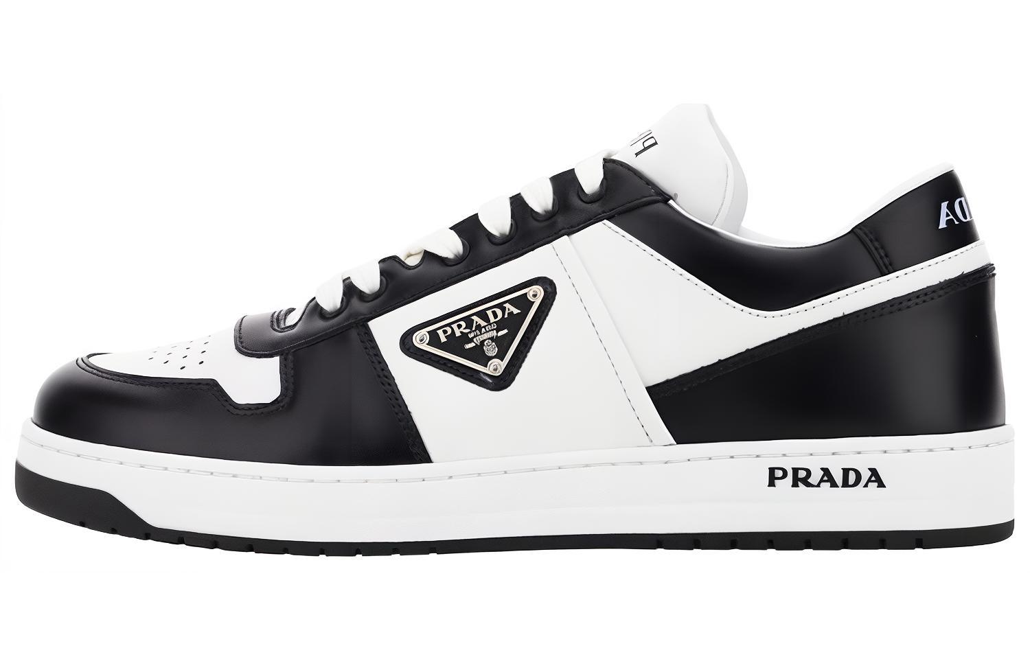 PRADA Prada Prada Downtown — удобные и универсальные низкие кеды. популярный панель обувь мужской стиль черный