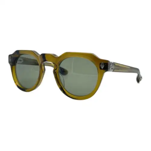 Chrome Hearts Acetate Round Sunglasses Men's Brown