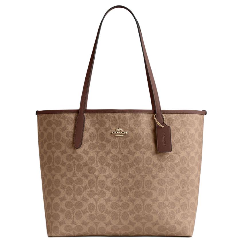 Женская сумка COACH City 33 (коричневая)