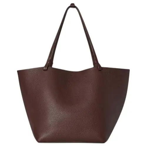 THE ROW Cow Leather Tote Bag, Shopping Bag, Handbag Women's Dark Red Brown