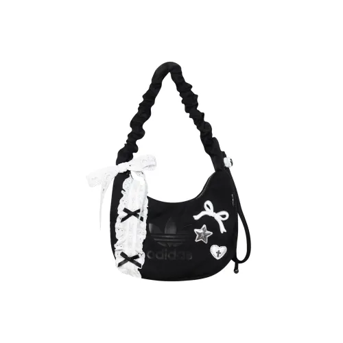 Adidas Originals Trefoil Fabric Cloud Bag, Shoulder Bag, Handbag, Shoulder Bag Mini Women's Black White