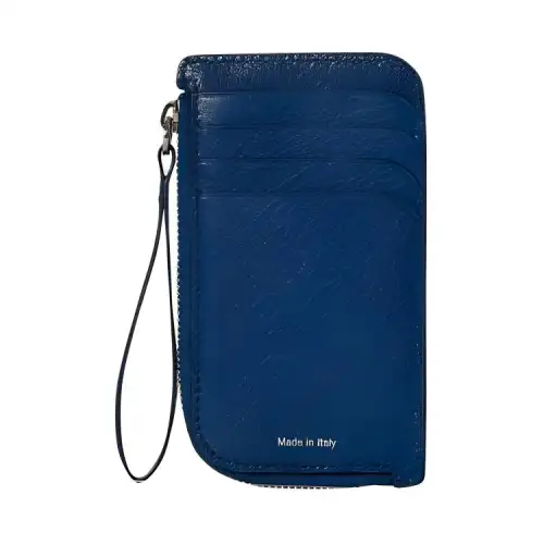 THE ROW Goatskin Wallet Regular Women's Peacock Blue