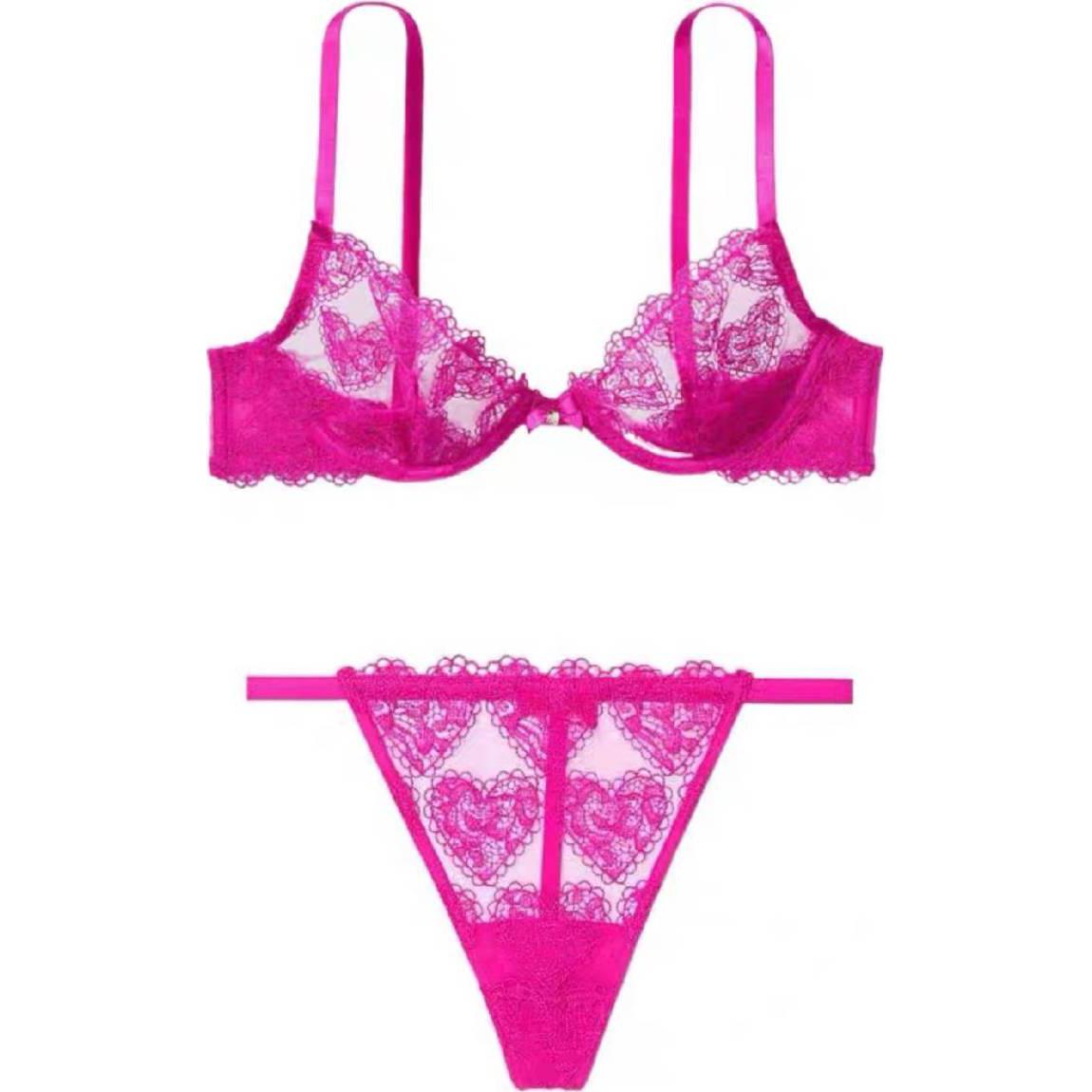 Женский комплект белья Victoria's Victoria's Secret (ярко-розовый)