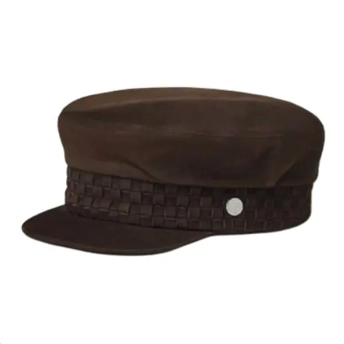 HERMES Lambskin Berets Unisex Brown