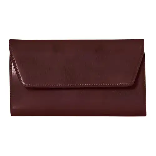 THE ROW Goatskin Evening Bag, One Shoulder Clutch Women's Dark Purple