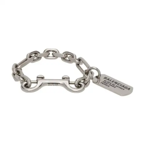 Balenciaga Brass Bracelets Men's Silver