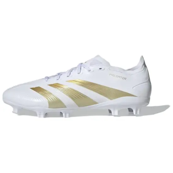 Adidas PREDATOR LEAGUE Soccer Shoes Unisex Low-Top White Gold