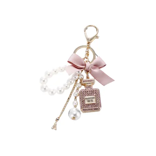 CHEGES luxury pink diamond perfume bottle car keychain car pendant decoration