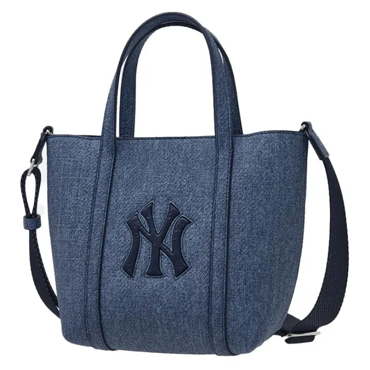 MLB Artificial Leather Tote Bag, Shopping Bag, Shoulder Bag, Crossbody Bag, Handbag Regular Unisex Indigo
