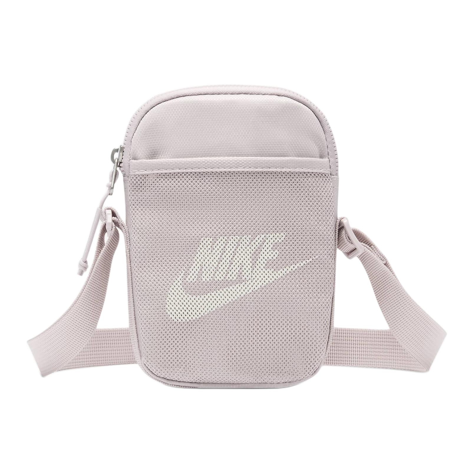 Nike Heritage Nylon Crossbody Bags Small Unisex Platinum Purple & Peak White