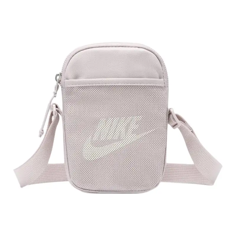 Nike Heritage Nylon Crossbody Bags Small Unisex Platinum Purple & Peak White