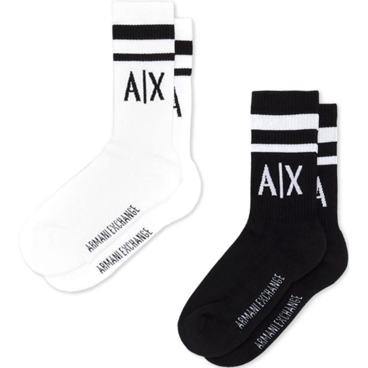 ARMANI EXCHANGEAE SS24 Crew Socks Women’s 2 Pack