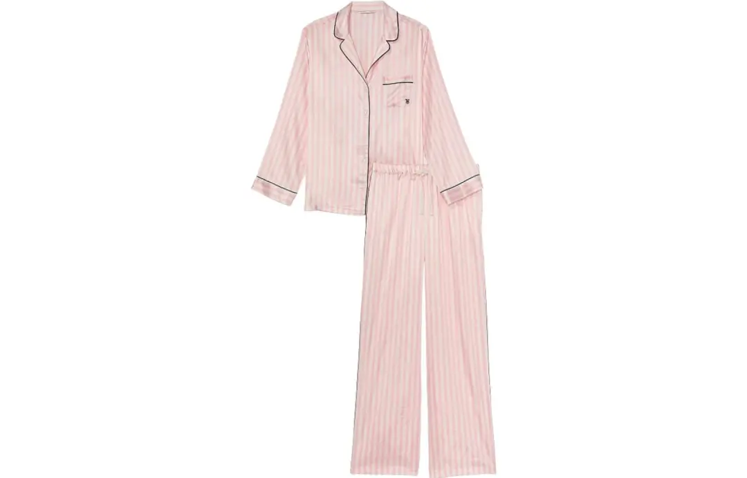 Victoria's Secret Pajama Set Women's Pink Stripes