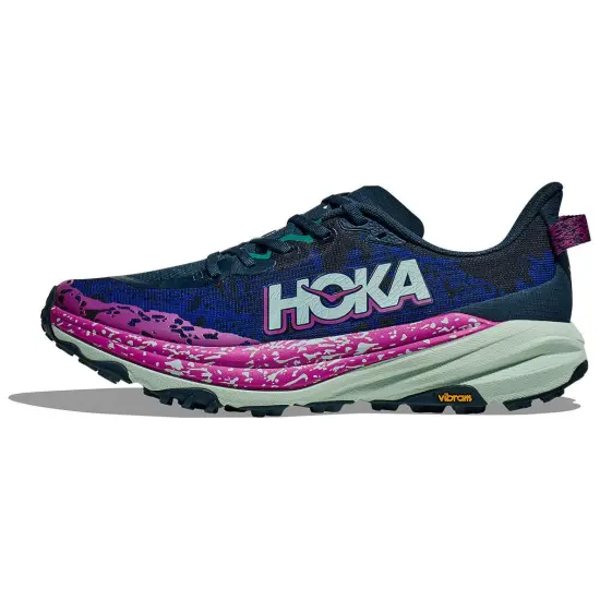 HOKA ONE ONE SPEEDGOAT 6 Running Shoes Men Low-Top Storm Blue/Turquoise