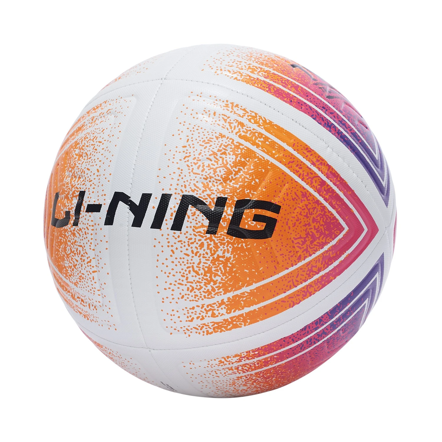 Li Ning Size 5 Soccer Ball TPU Machine Stitched Soccer Ball Unisex White Orange