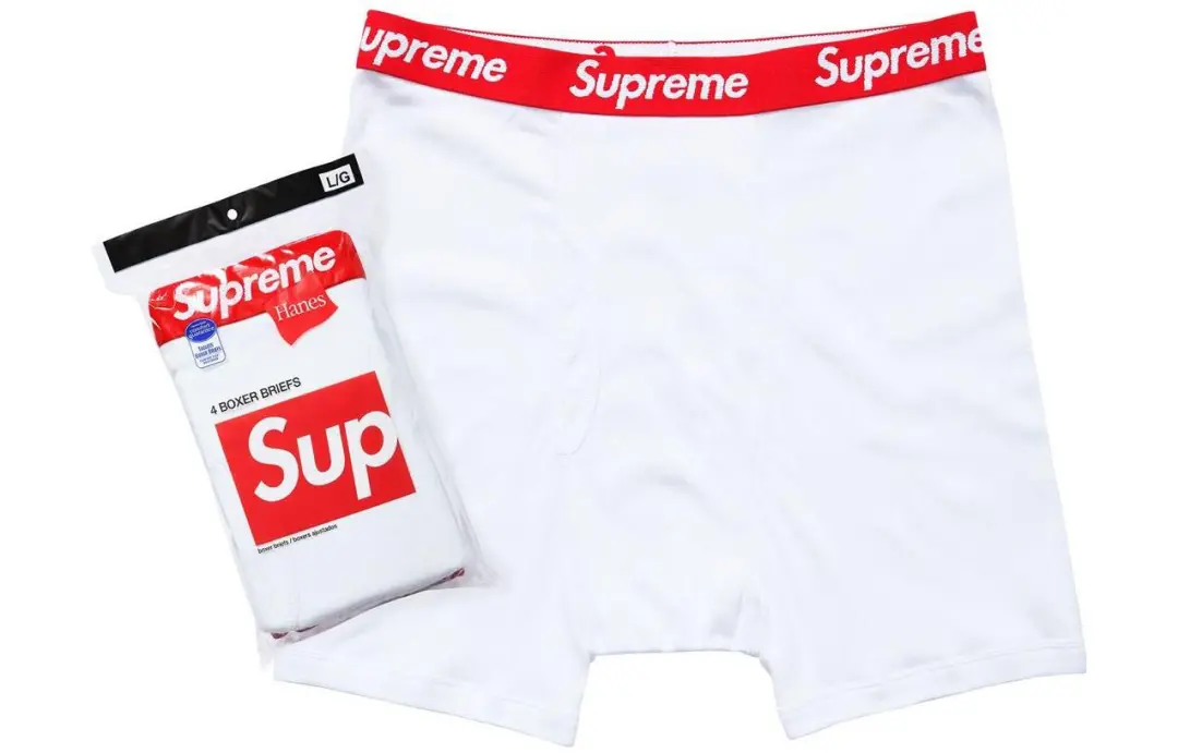 Supreme X Hanes Boxer Briefs 4 Pack 'Black'