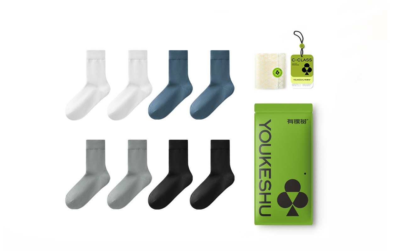 YOUKESHU Fall Winter Crew Socks Men’s 4 Pack