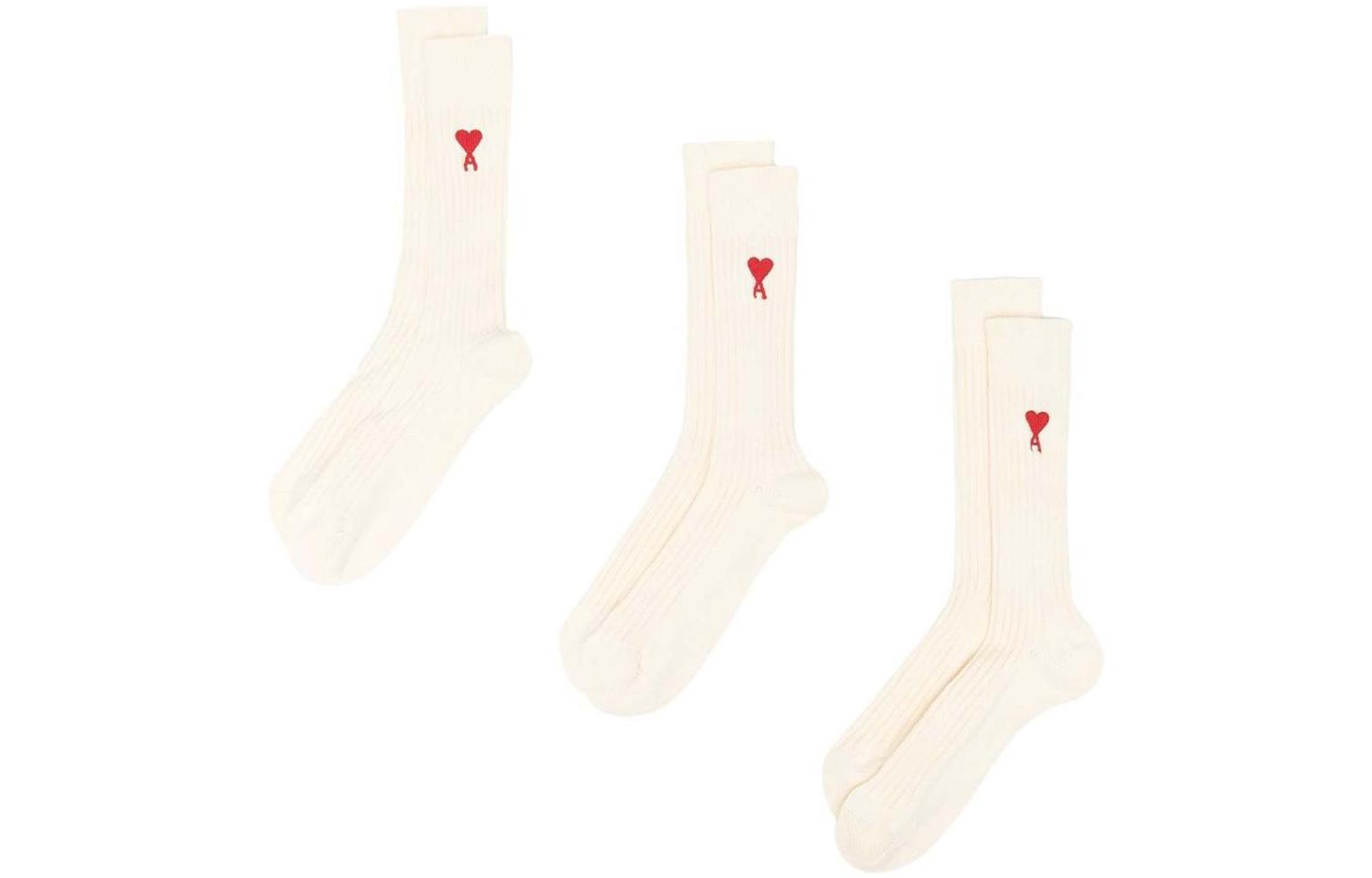 Ami Socks 3 Pack ‘Off White’