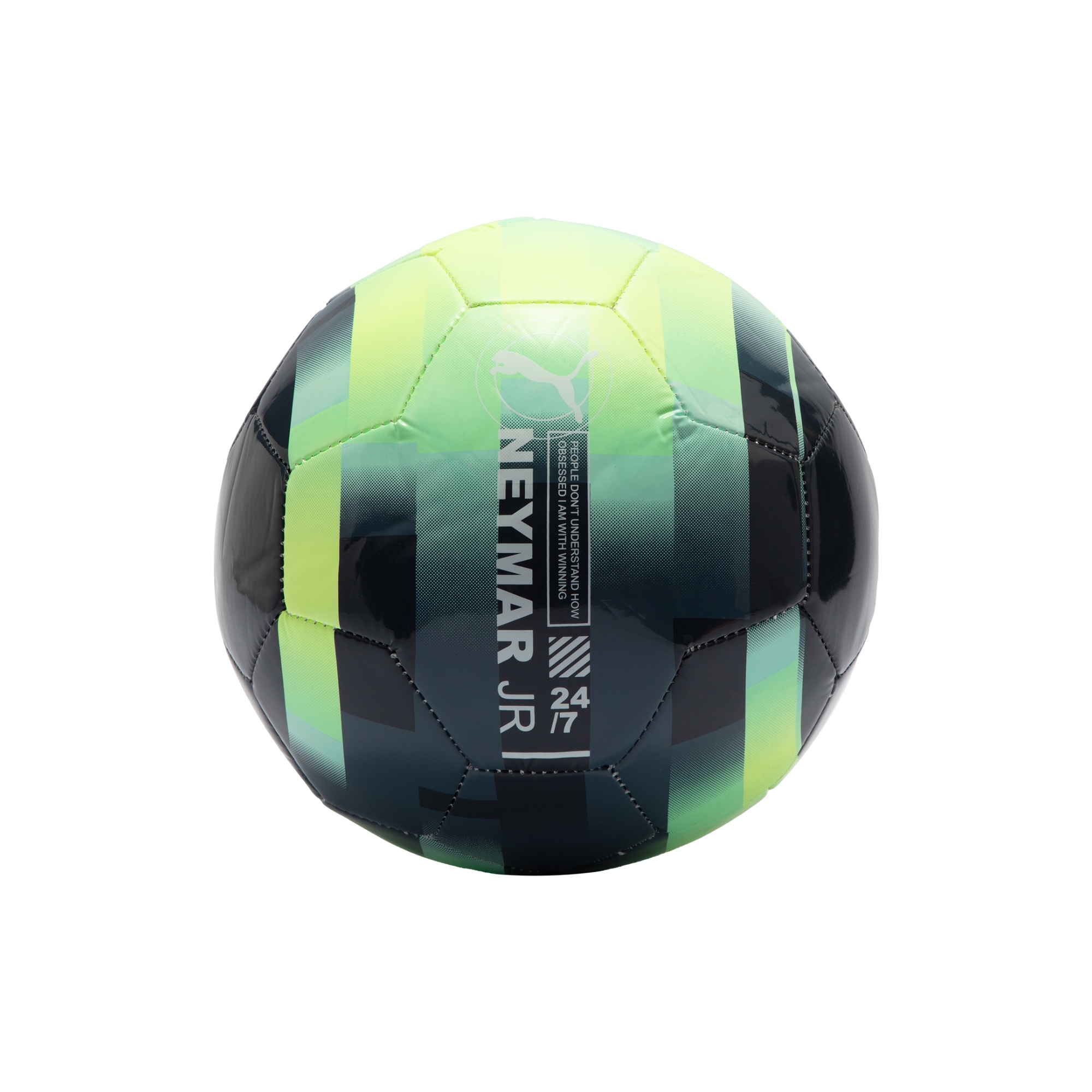 PUMA Neymar Collection Size 5 4 Size Soccer Ball TPU Machine Stitched Soccer Ball Unisex Jasper, Neon Green