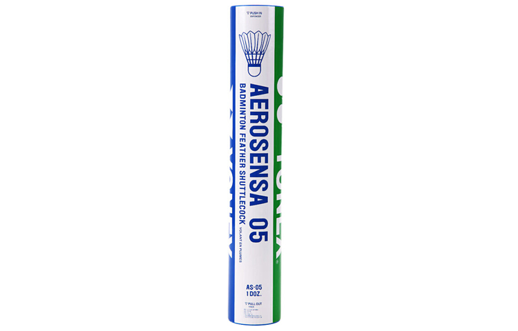 YONEX Aerosensa Collection AS05 Duck Feather Shuttlecock 12 Pack Duck Feather All Round Duck Feather Shuttlecocks