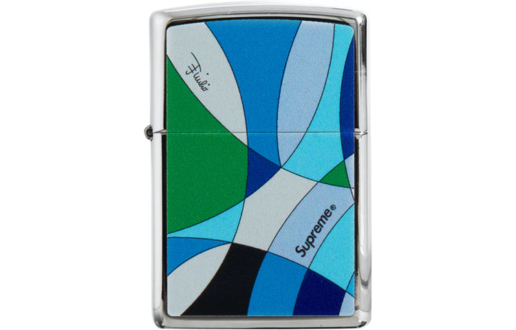 Supreme X Zippo x Emilio Pucci Трипроблемное сотрудничество стиль Ветропродажный керосин легче зеленый