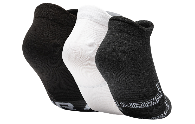 Under Armour Ankle Socks Unisex 1 Set 3 Pack Black/White/Dark Gray