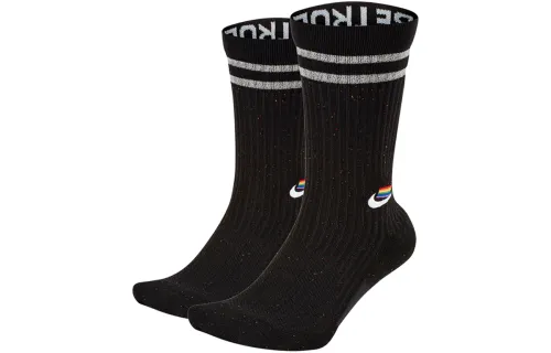 Nike Basketball knee socks, black set, mid-length, men's style