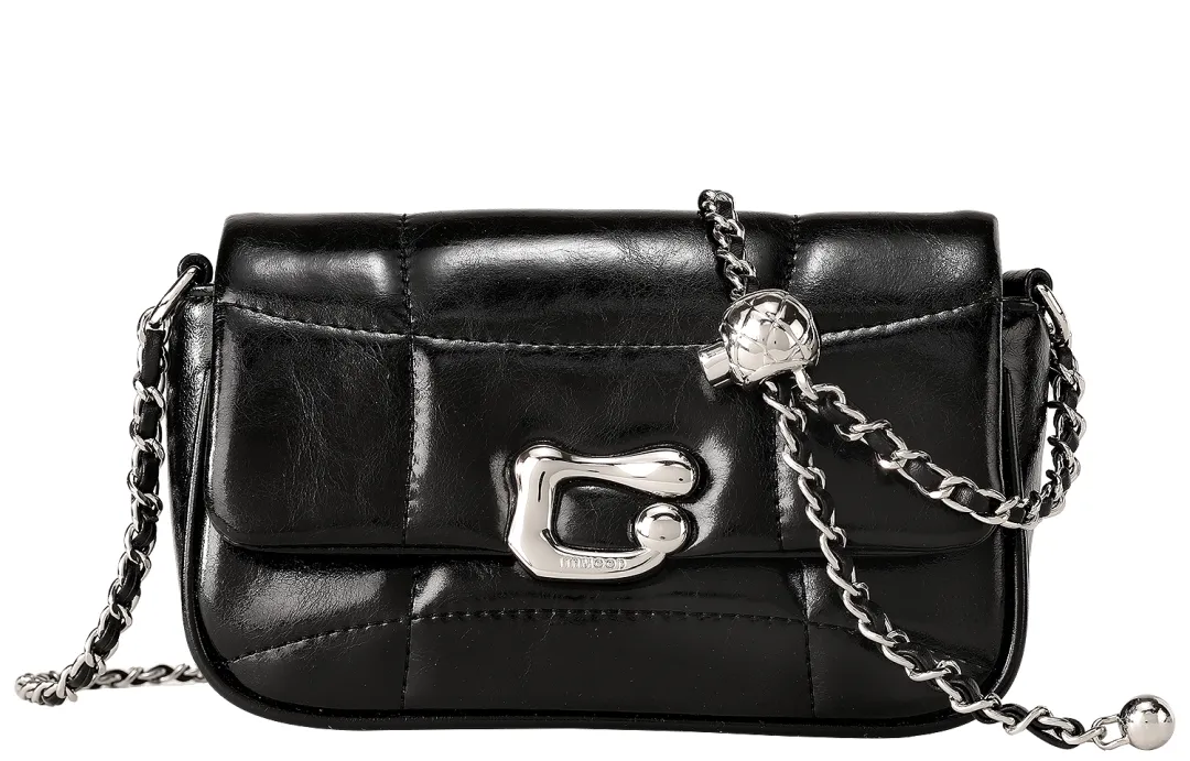 Miao Di Cow Leather Shoulder Bag, Crossbody Bag Regular Women's White/Black/Silver/Red