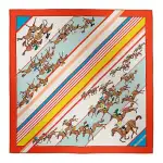 HERMES Mulberry Silk Scarves Women's Vermilion