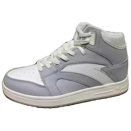 Anta Anti-Slip Wear-Resistant High-Top Skateboard Shoes Women's Gray White