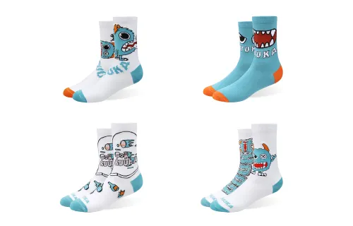 Guuka Basketball monster hip-hop style, sports universal knee socks for leisure for men and women, American style, absorbs sweat and smell, mid length