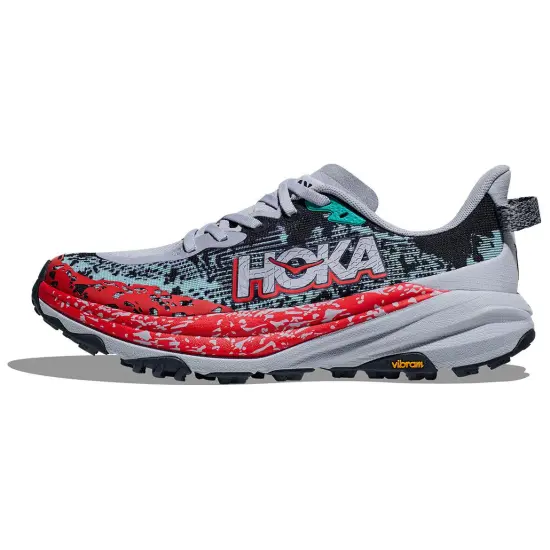 HOKA ONE ONE SPEEDGOAT 6 Running Shoes Men Low-Top Gull Gray/Storm Blue