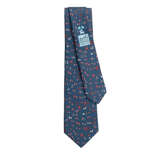 HERMES Faubourg Ties Men's Blue