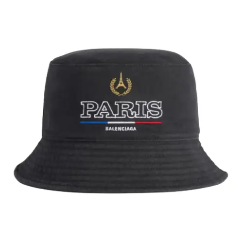 Balenciaga Cotton Bucket Hats Unisex Black