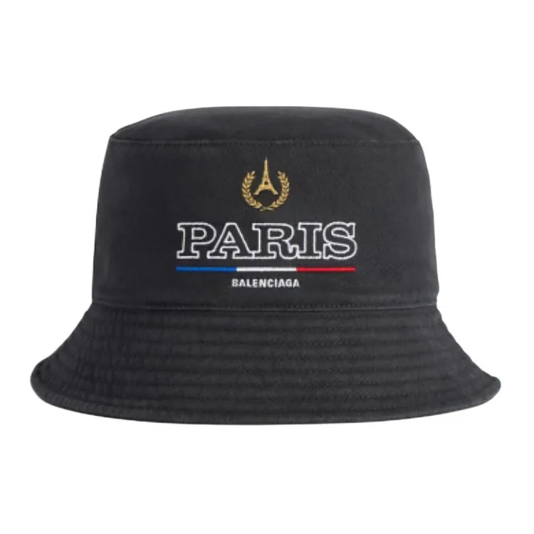 Balenciaga Cotton Bucket Hats Unisex Black
