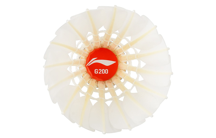 Li Ning G200 Goose Feather Shuttlecock 12 Pack Goose Feather Match Ball Shuttlecocks