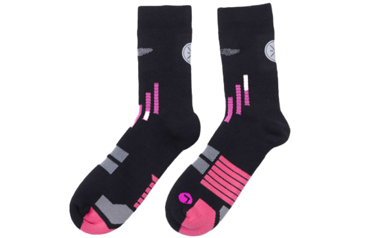 Li Ning Crew Socks Men’s 1 Pack Black Pink