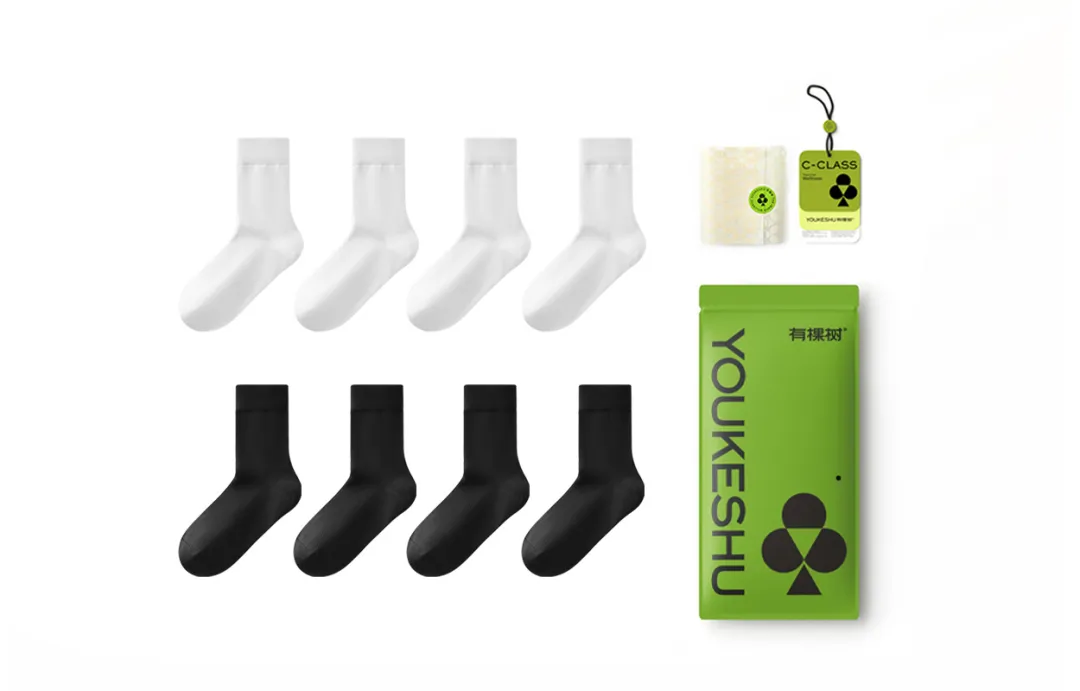 YOUKESHU Fall Winter Crew Socks Men's 4 Pack