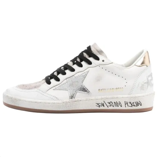 Golden Goose Ball Star Skateboard Shoes Women's Low-Top White