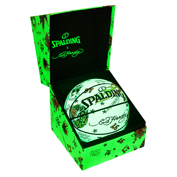 SPALDING x Ed Hardy Pu Basketball White Size 7 Training Unisex US Version