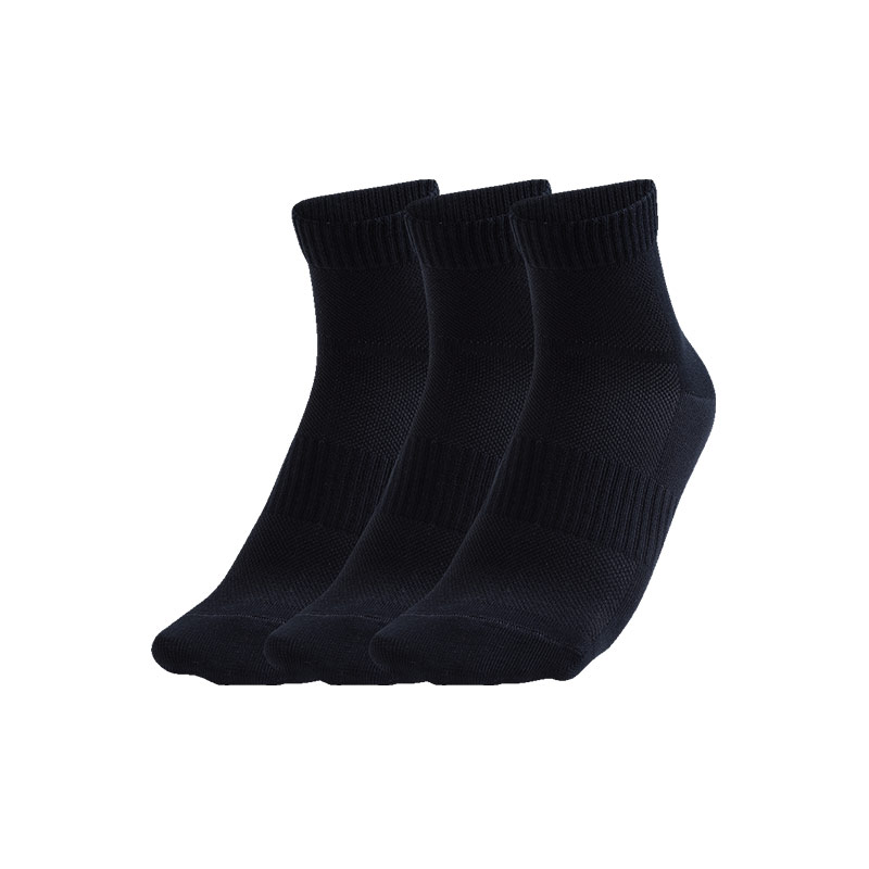 Anta Running Socks Unisex 3 Pack Black