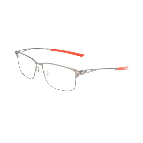 Nike Titanium Alloy Square Eyeglass Frames Men's Silver