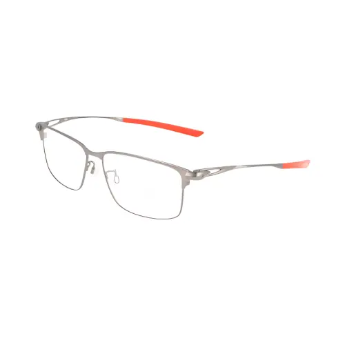 Nike Titanium Alloy Square Eyeglass Frames Men's Silver
