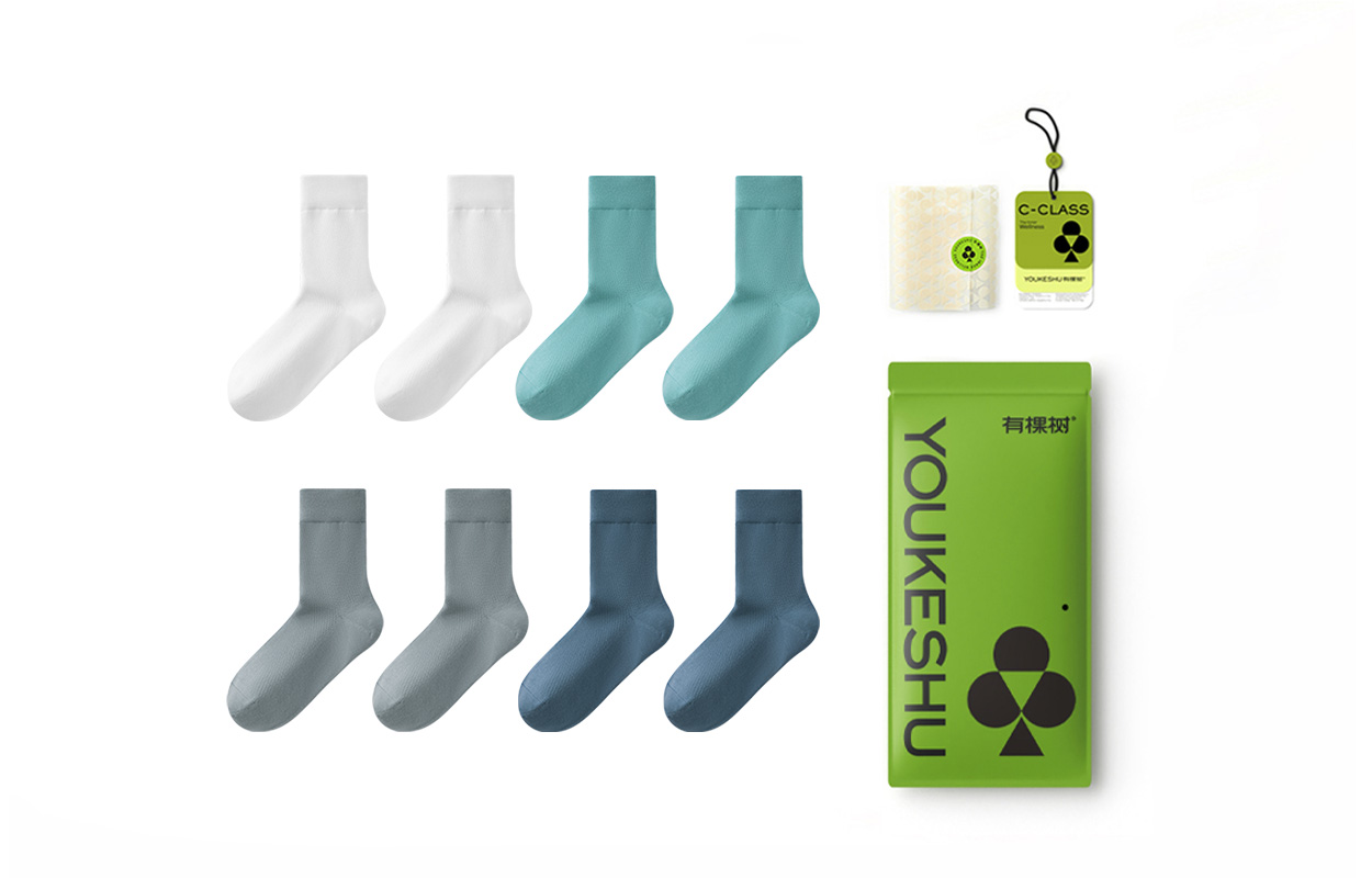 YOUKESHU Fall Winter Crew Socks Men’s 4 Pack