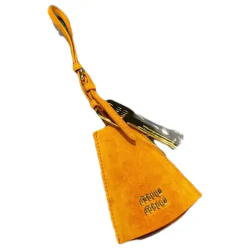 MIU MIU Suede Charms Women's Yellow