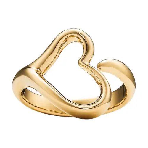 TIFFANY & CO. Pre Owned 1990 2000's 18kt Yellow Gold Open Heart Ring