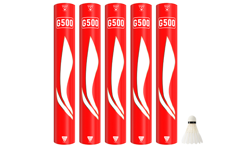 Li Ning G500 Goose Feather Shuttlecock 12 Pack Goose Feather Humped Goose Feather Professional Shuttlecocks